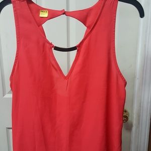 Red Moraki top with gold brace to the front